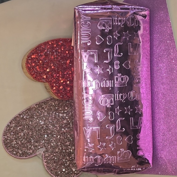 Juicy Couture 💖NWT💖 Pink Foiled Large Travel Cosmetic Bag!💖💖💖 - Picture 12 of 14